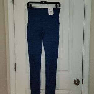 XERSION Fleece Leggings in Blue and Black